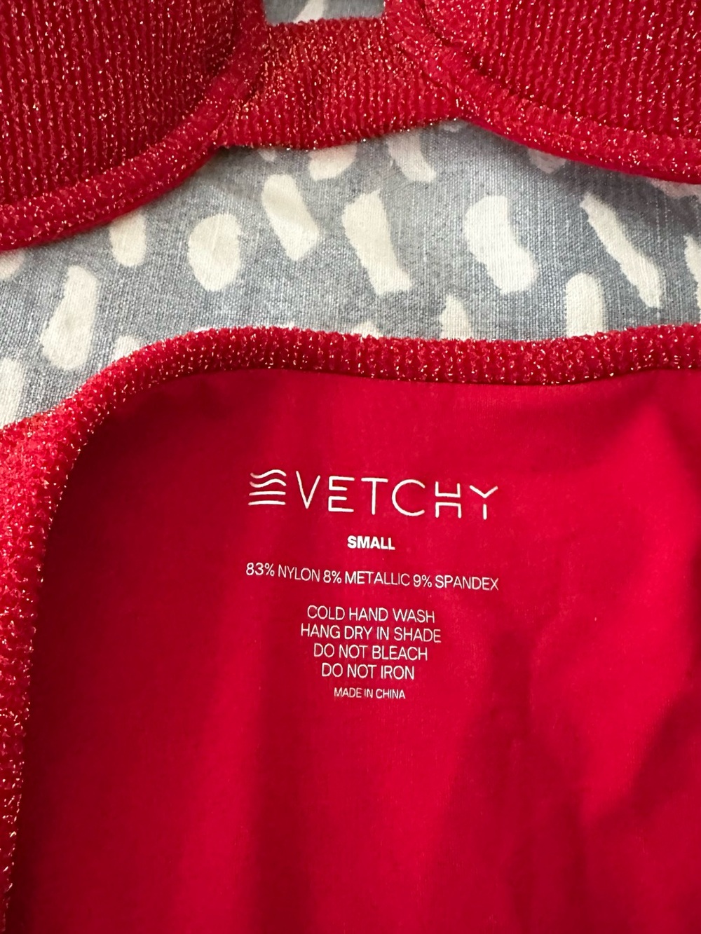 Vetchy Shimmery Red Underwire Bikini Set - Women's Swim - Picture 2 of 3